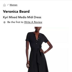 Veronica Beard Black Midi Dress